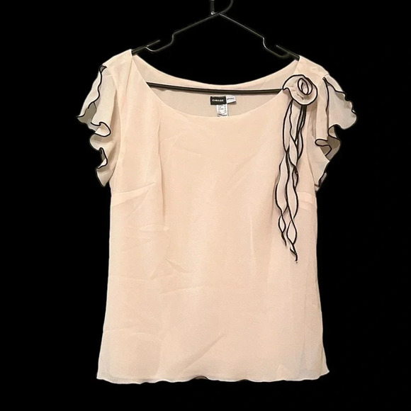 Cartise dress top with flower, size 16, light peach color - Picture 1 of 6